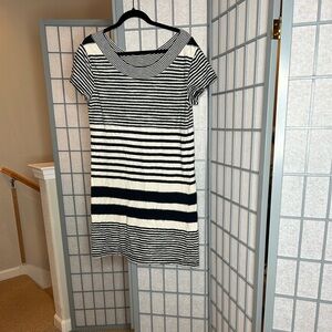 Anthropologie Maeve Black and White Striped Dress